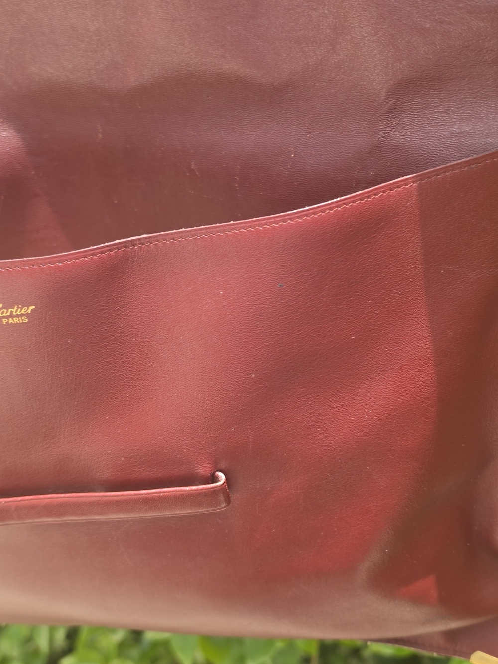 Cartier Vintage Burgundy Leather Clutch - Picture 5 of 9